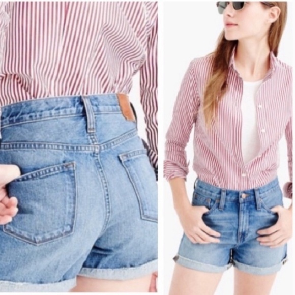 J. Crew High Rise Broken-In Boyfriend Denim Shorts - 29 - Picture 2 of 15